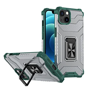 Crystal Ring Case Kickstand Tough Rugged Cover for iPhone 13 mini green