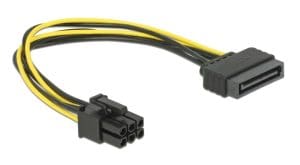 DELOCK καλώδιο τροφοδοσίας SATA 15-pin σε 6-pin PCI Express 82924