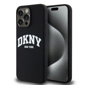 DKNY case for IPHONE 13 Pro Max compatible with MagSafe DKHMP13XSNYACH (DKNY HC MagSafe Silicone W/White Arch Logo) black