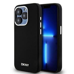DKNY case for IPHONE 14 Pro compatible with MagSafe DKHMP14LSMCHLK (DKNY HC MagSafe Silicone W/Horizontal Metal Logo) black