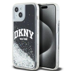 DKNY case for IPHONE 15 Plus DKHCP15MLBNAEK (DKNY HC Liquid Glitters W/Arch Logo) black