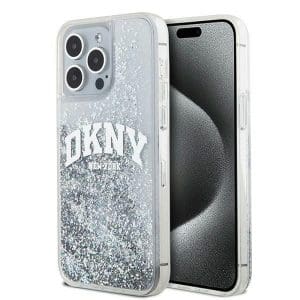 DKNY case for IPHONE 15 Pro DKHCP15LLBNAET (DKNY HC Liquid Glitters W/Arch Logo) white