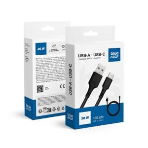 Data Cable Blue Star - USB A to USB C 3A - black