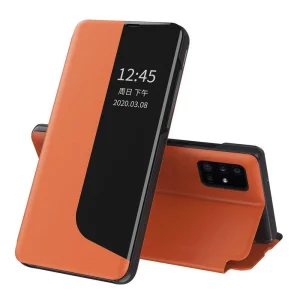 Eco Leather View Case booktype case schutzhülle aufklappbare hülle Huawei P40 Lite orange