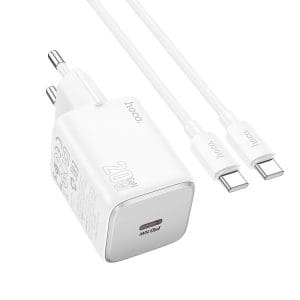 HOCO wall charger Type C + cable Type C to Type C QC PD 20W N40 white