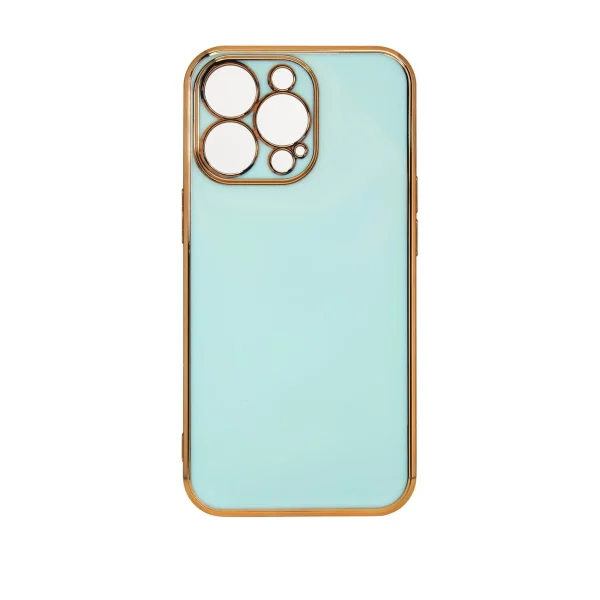 Lighting Color Case for Xiaomi Redmi Note 11 Pro gel cover with gold frame mint