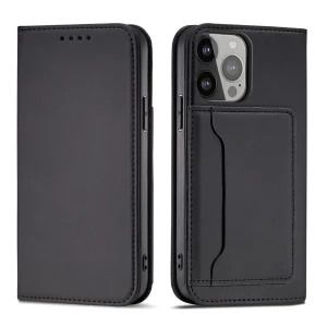 Magnet Card Case for Samsung Galaxy S23+ flip cover wallet stand black