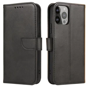 Magnet Case Cover for Xiaomi Redmi Note 12 Pro / Poco X5 Pro 5G Cover with Flip Wallet Stand Black