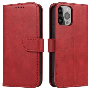 Magnet Case for Samsung Galaxy S23 Ultra flip cover wallet stand red