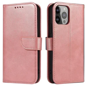 Magnet Case for Samsung S24 Plus with flap and wallet - pink