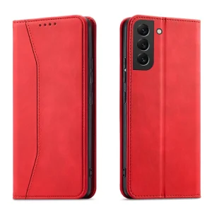 Magnet Fancy Case for Samsung Galaxy S23 flip cover wallet stand red
