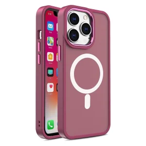 Magnetic case with MagSafe Color Matte Case for iPhone 14 Plus - burgundy