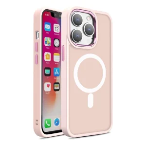 Magnetic case with MagSafe Color Matte Case for iPhone 14 Plus - pink