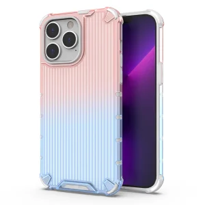 Ombre Protect Case for iPhone 14 Pro Max pink and blue armored case
