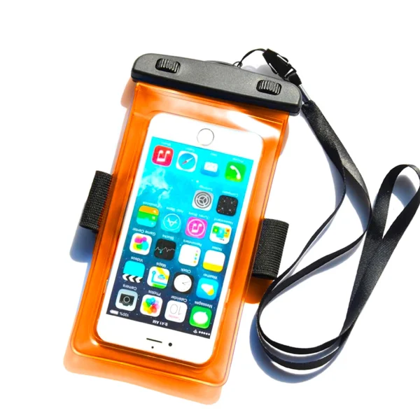 PVC waterproof armband phone case - orange