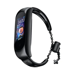 Replacment metal band bracelet strap for Xiaomi Mi Band 6 / 5 / 4 / 3 black