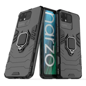 Ring Armor tough hybrid case cover + magnetic holder Realme Narzo 50A black