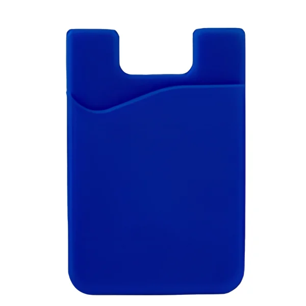 Self-adhesive card case for the back of the phone - blue