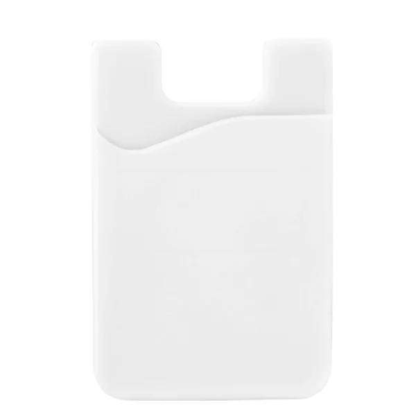 Self-adhesive card case for the back of the phone - white