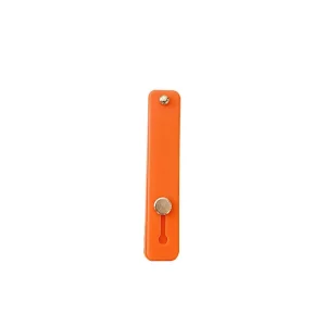Self-adhesive finger holder with zipper - orange