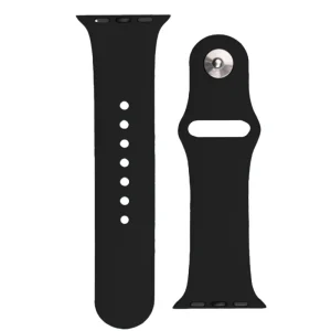 Silicone Strap APS Silicone Band for Watch 9 / 8 / 7 / 6 / 5 / 4 / 3 / 2 / SE (41 / 40 / 38mm) Strap Watch Bracelet Black
