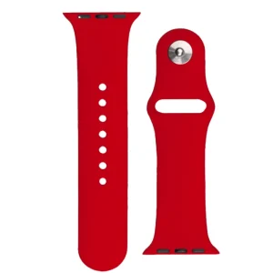 Silicone Strap APS Silicone Band for Watch 9 / 8 / 7 / 6 / 5 / 4 / 3 / 2 / SE (41 / 40 / 38mm) Strap Watch Bracelet Red