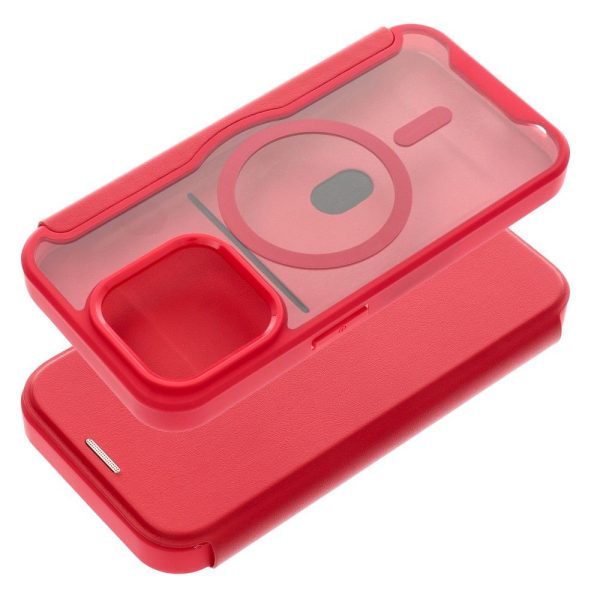 Smart Mag Book for IPHONE 15 PRO MAX compatible with MagSafe red