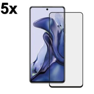 TechWave 5D Full Glue Tempered Glass for Xiaomi Redmi Note 12 4G / 5G black (Σετ 5 τεμαχίων - bulk)