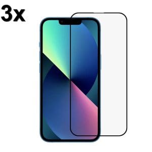 TechWave 5D Full Glue Tempered Glass for iPhone 14 Pro black (Σετ 3 τεμαχίων - bulk)