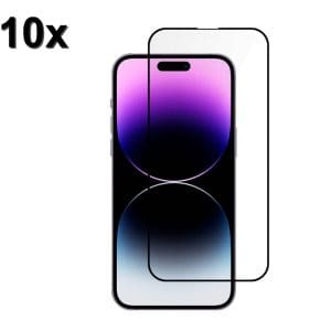 TechWave 5D Full Glue Tempered Glass for iPhone 15 Pro Max black (Σετ 10 τεμαχίων - bulk)