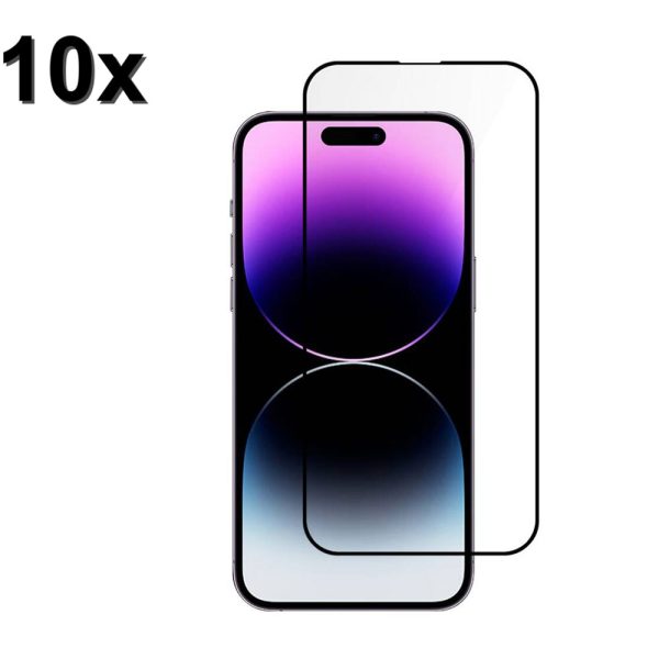 TechWave 5D Full Glue Tempered Glass for iPhone 15 Pro black (Σετ 10 τεμαχίων - bulk)