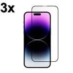TechWave 5D Full Glue Tempered Glass for iPhone 15 Pro black (Σετ 3 τεμαχίων - bulk)