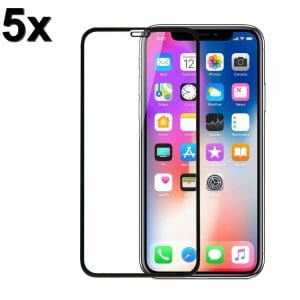 TechWave 5D Full Glue Tempered Glass for iPhone X / XS / 11 Pro black (Σετ 5 τεμαχίων - bulk)