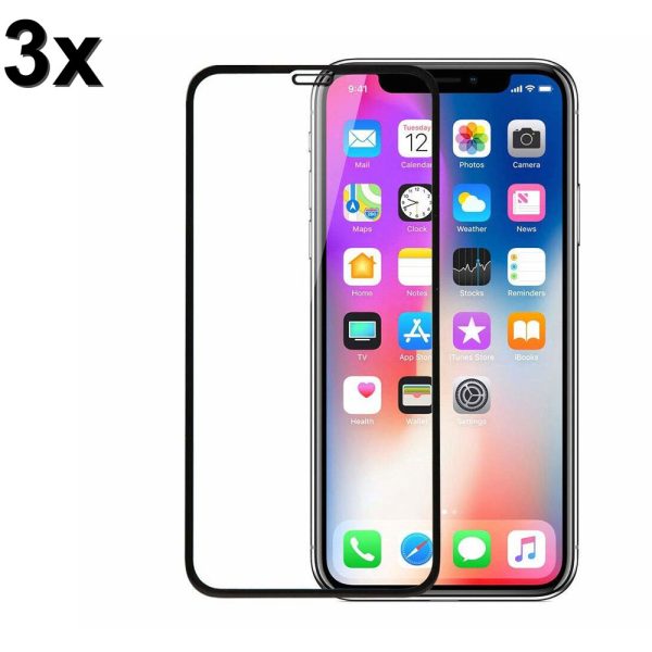 TechWave 5D Full Glue Tempered Glass for iPhone XR / 11 black (Σετ 3 τεμαχίων - bulk)