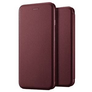 TechWave Curved Book case for Motorola Moto G84 burgundy