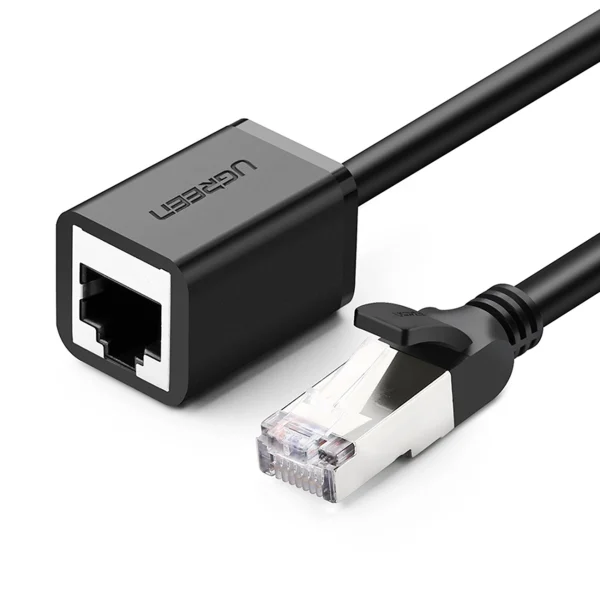 Ugreen Extension Network Cable Internet Ethernet Patchcord RJ45 F/UTP Cat. 6 1000Mbps 1m Black (NW112)