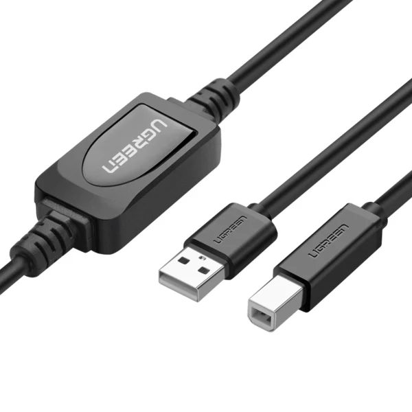 Ugreen US122 USB-B USB-A 2.0 printer cable 10m - black