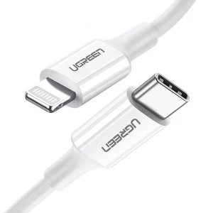 Ugreen US171 Lightning - USB-C MFi PD cable 20W 3A 480Mb/s 0.5m - white