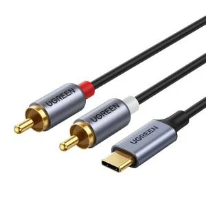 Ugreen audio cable USB Type C (male) - 2RCA (male) 1.5m gray (20193 CM451)