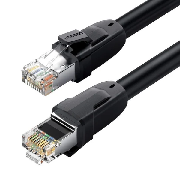 Ugreen Kabel Internet Netzwerkkabel Ethernet Patchkabel RJ45 Cat 8 T568B 2m Schwarz (70329)