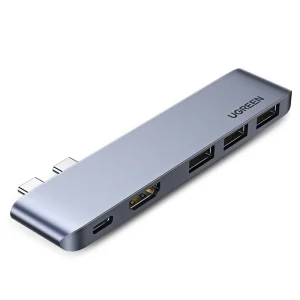 Ugreen multifunktionaler HUB 2x USB Type C auf USB Type C PD (Thunderbolt 3