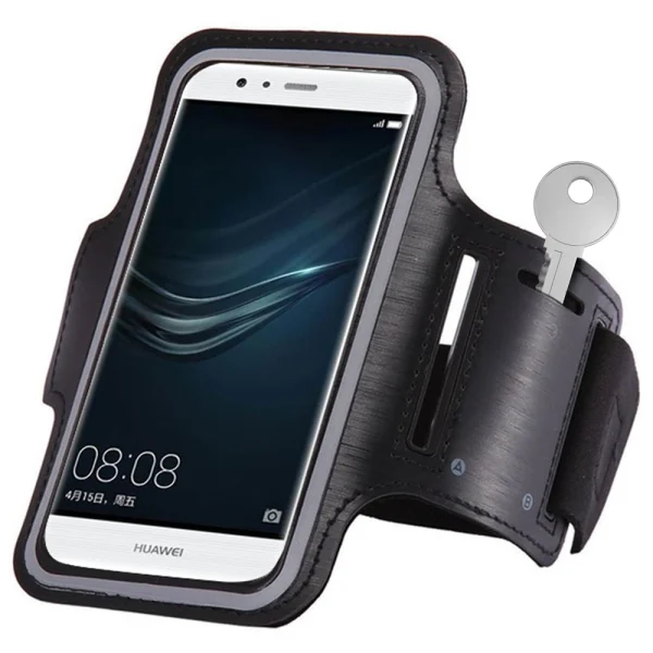 Universal Fitness Armbinde Joggen Sport Armgurt Arm Tasche für 6" Smartphones schwarz