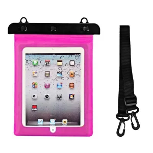 Waterproof PVC tablet case - pink
