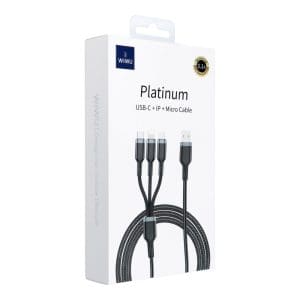 WiWU - Platinum Series Data Cable Wi-C014 3w1 USB A to USB C