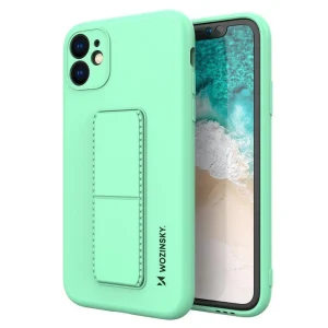 Wozinsky Kickstand Case Silicone Stand Cover for Samsung Galaxy A22 4G Mint