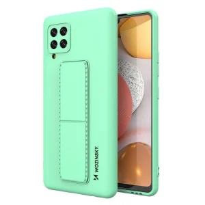 Wozinsky Kickstand Case Silicone Stand Cover for Samsung Galaxy A42 5G Mint