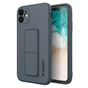 Wozinsky Kickstand Case silicone case with stand for iPhone 11 Pro navy blue