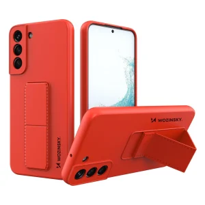 Wozinsky Kickstand Case silicone stand cover for Samsung Galaxy S22 + red