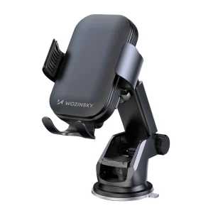 Wozinsky WUMID phone holder with 15W inductive charger for car dashboard - black
