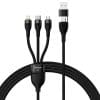 BASEUS cable 3in1 Type C / USB A to Micro USB / Lightning / Type C PD QC 5A 100W CASS030101 1